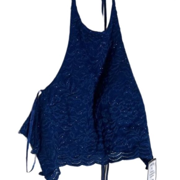 City Studio Womens Navy Foiled  Party 1 Piece top Juniors NWT size 3 - Picture 6 of 11